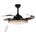 thumbnail image 1 of 42" Ceiling Fan Light Retractable Chandelier LED Lamp 3 Color Change w/ Remote, 1 of 12