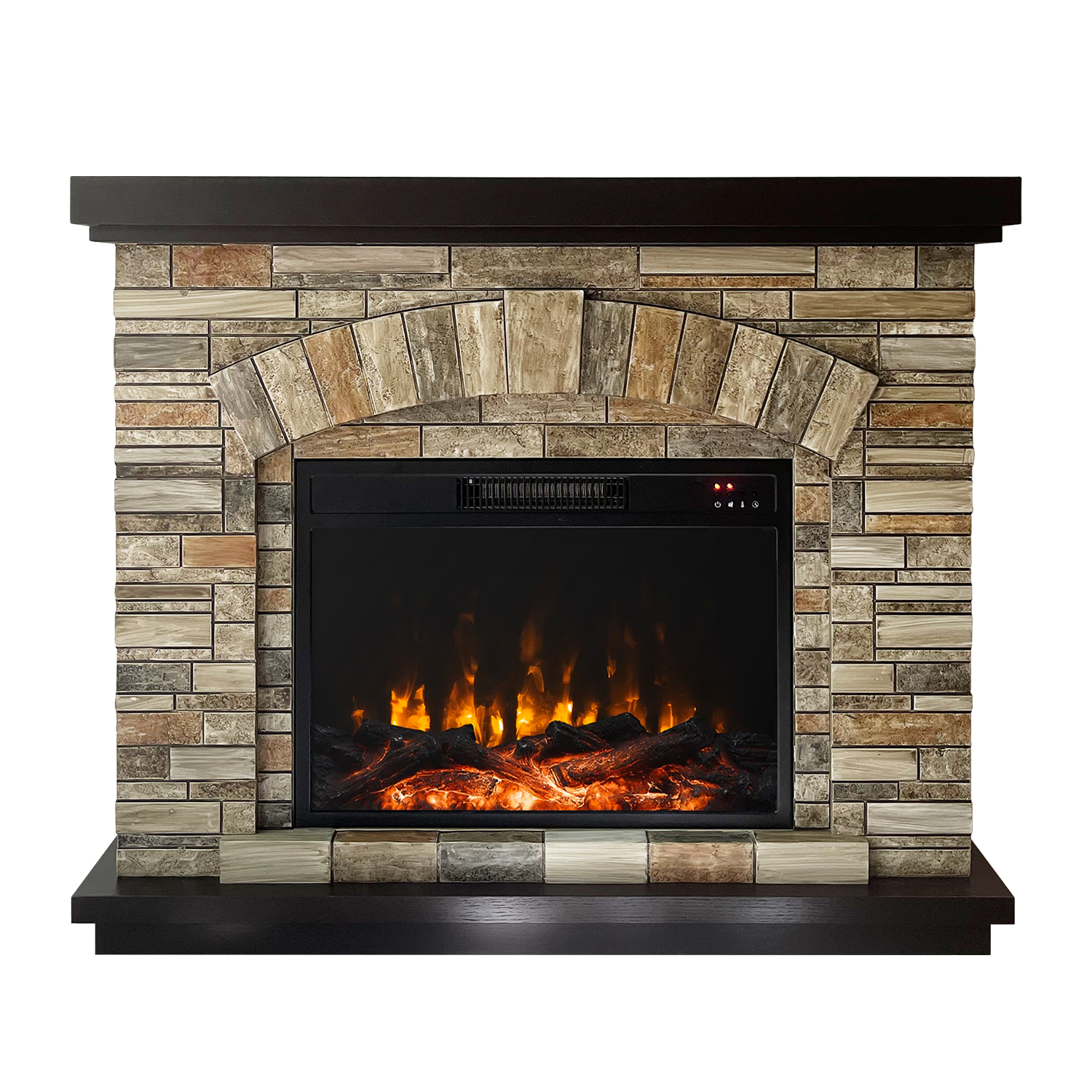 42.5" Cloud Mountain Electric Fireplace with Mantel, 1500W Freestanding