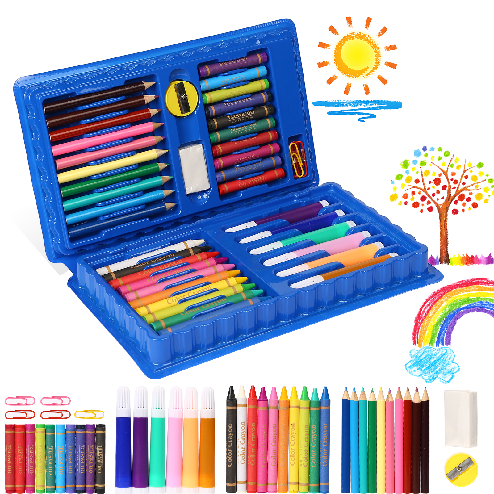 Reusable Water-Reveal Book Set with Gift Box Water Coloring Activity Pads  Aqua Drawing Painting Toy Travel Activity Kit with Bonus Pens for Kids 