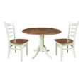thumbnail image 1 of 42" Dual Drop Leaf Wood Table With 2 Emily Side Chairs   Multi Color, 1 of 6