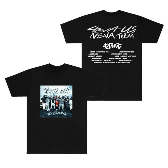 42 Dugg Tracklist T-Shirts Rapper New Logo Tee Women Men Fashion HipHop Streetwear Short Sleeve