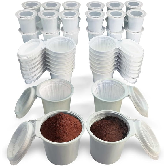 42 Fillable K Cups - Ultrafine Filter for Sediment-Free Brew, Universal K Cup Brewer Compatibility, DeepBrew Filter Holds 50% More Coffee for Insanely Rich Brews (White)