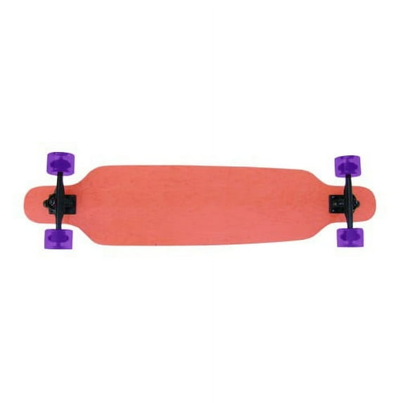 42 Freestyle Longboard Complete Flush Mount Skateboard - Red - 76mm Wheels