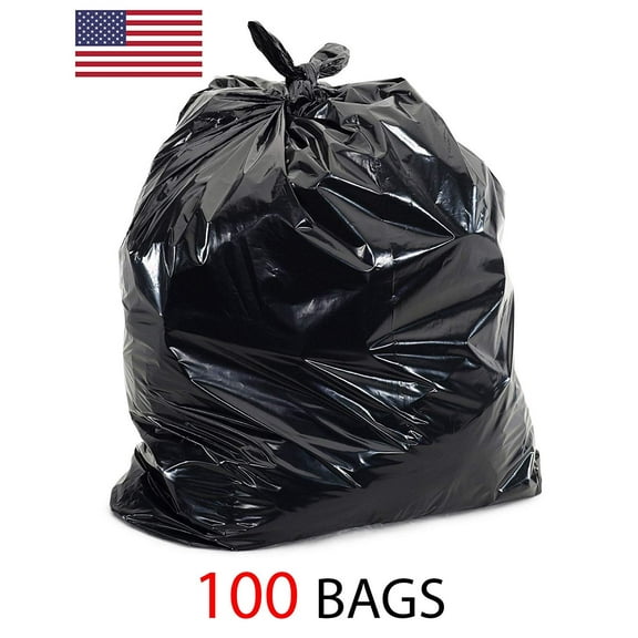 42 Gallon 1.5 mil, Strong Trash Bags, MADE IN USA, Low Density, 37 X 43 42gal 1.5mil (100 Bags)