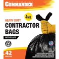 thumbnail image 1 of 42 Gallon 4 MIL Black Heavy Duty Trash Bags - 33'' X 45'' - Pack Of 32 - For Home, Kitchen, Lawn, Outdoor, Construction, & Contractor', 1 of 7