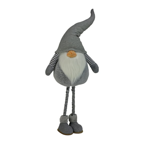 Northlight Chubby Adjustable Height Smirking Gnome - 42" - Gray and White