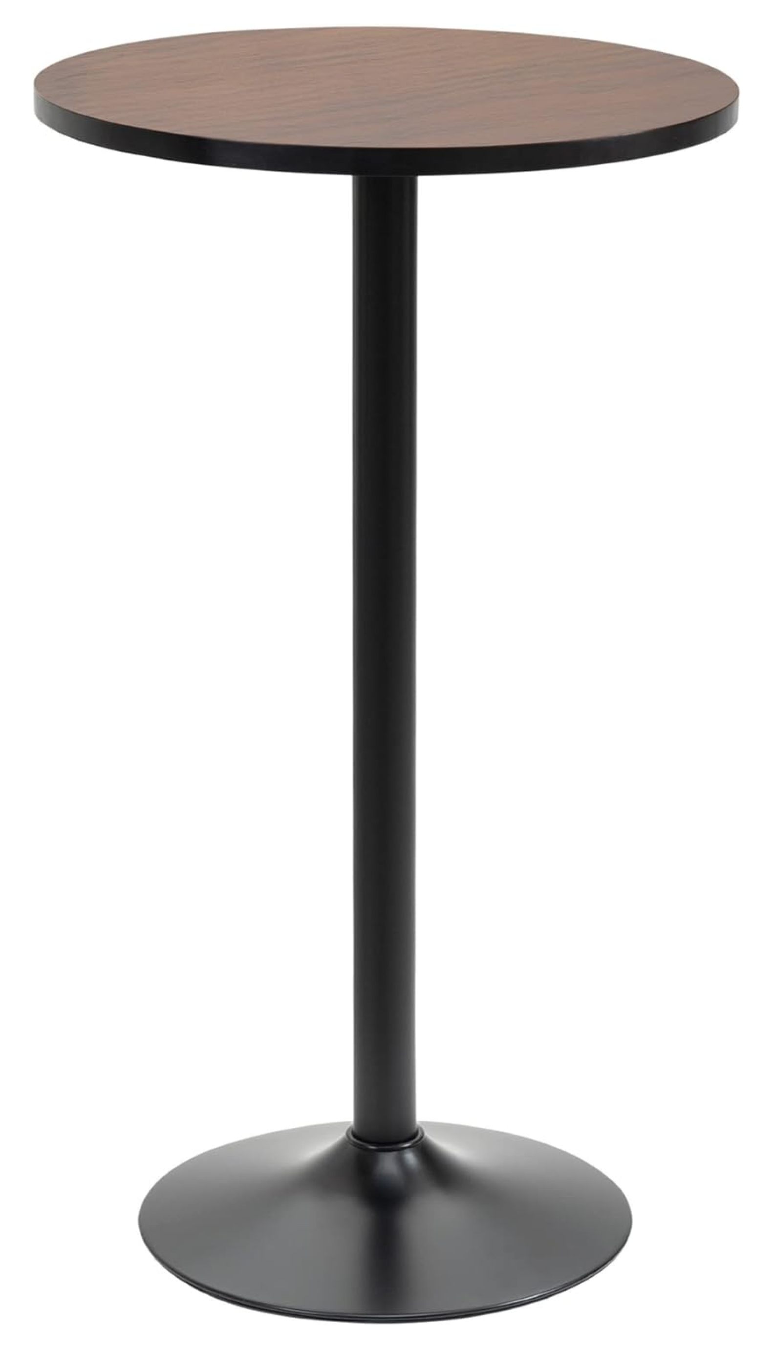 42" H Bar Height Round Bar Table, Rustic Industrial Pub Table, Elm Wood