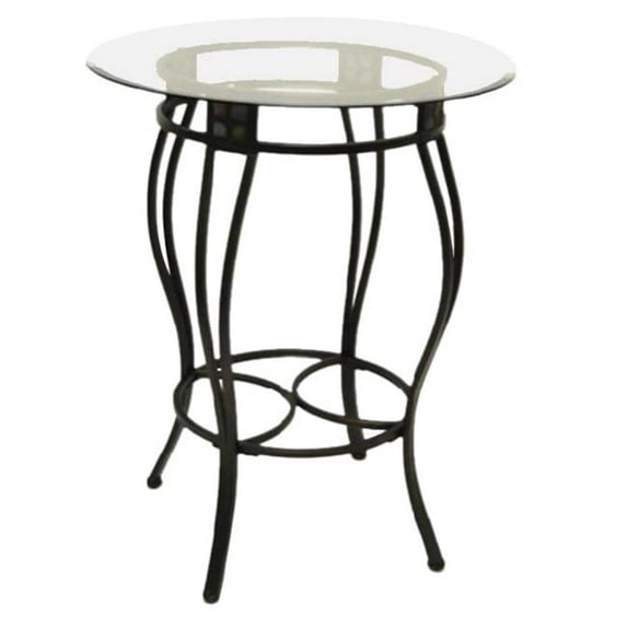 42''H Beau Pub Table- Black-Gold