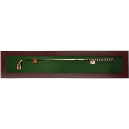 Eureka Golf Products Premium Framed Golf Club Wall Mount | 1 Club Capacity Fits Iron, Putter, or Wood | Perfect Display Rack for Antique or Vintage Golf Clubs | Solid Hardwood with Cherry Finish
