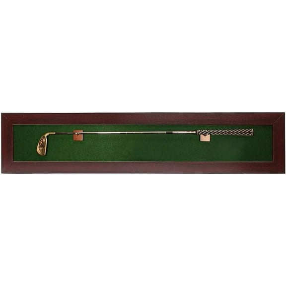 Eureka Golf Products Premium Framed Golf Club Wall Mount | 1 Club Capacity Fits Iron, Putter, or Wood | Perfect Display Rack for Antique or Vintage Golf Clubs | Solid Hardwood with Cherry Finish
