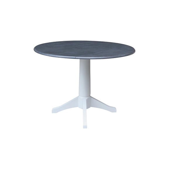 International Concepts 42 In Round dual drop Leaf Pedestal Table  30.3 "H