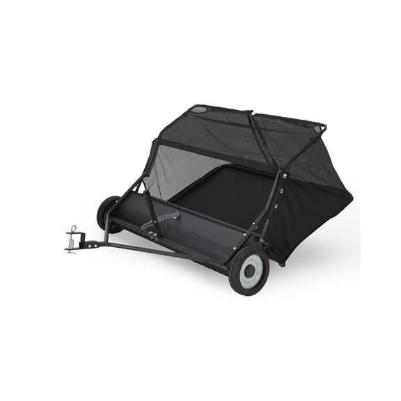 42-In Tow Behind Lawn Sweeper with 21 Cu. Ft. Hopper, Adjustable Height and Universal Hitch Design