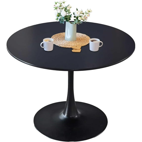 42 Inch Black Round Dining Table for 46 People,MidCentury Black Tulip — free download