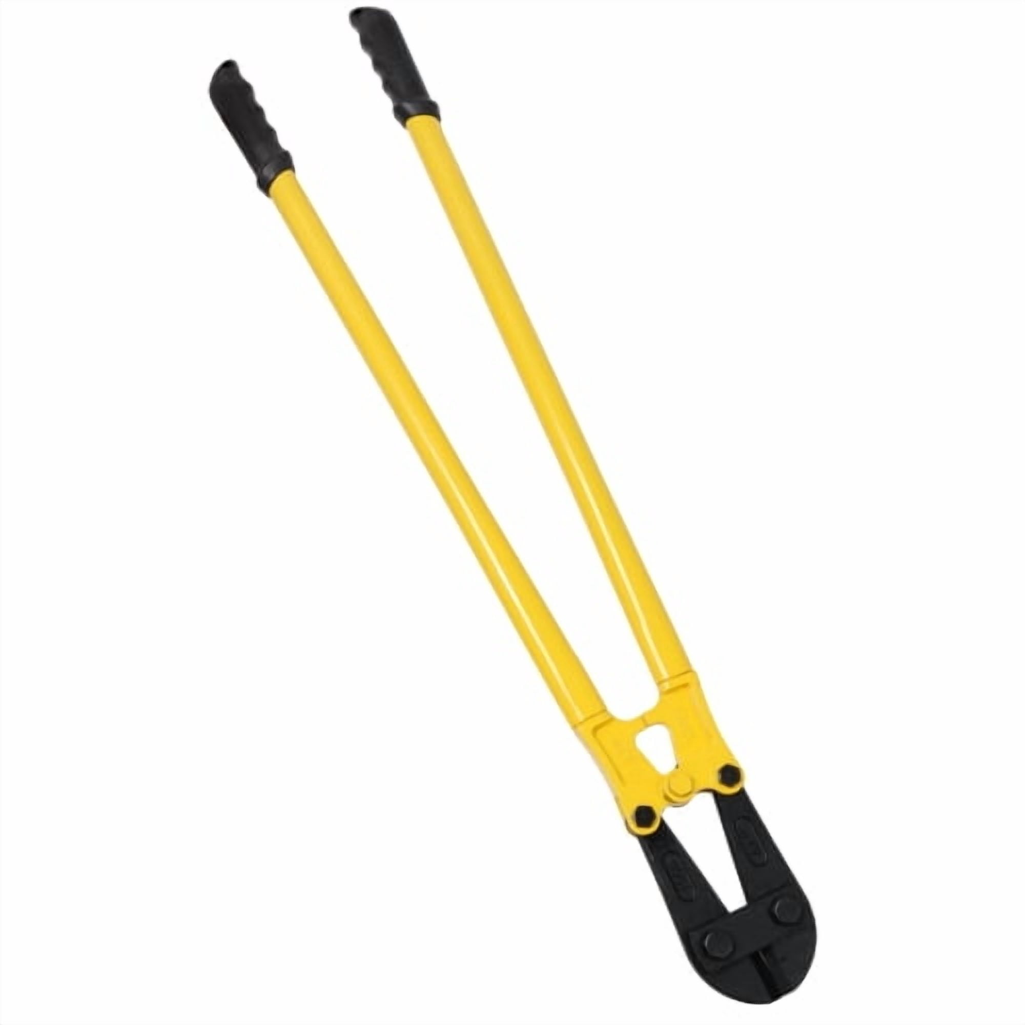 42 Inch Bolt Cutter Heavy Duty, Forged Steel Jaws, Long Handle Chain Cutter for Fence, Steel Wire, Screws, Rivets & Medium Padlocks, Yellow Metal Cutter with Ergonomic Rubber Grip