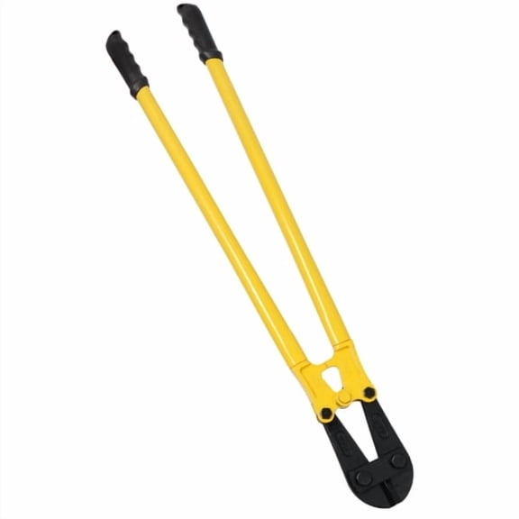 42 Inch Bolt Cutter Heavy Duty, Forged Steel Jaws, Long Handle Chain Cutter for Fence, Steel Wire, Screws, Rivets & Medium Padlocks, Yellow Metal Cutter with Ergonomic Rubber Grip