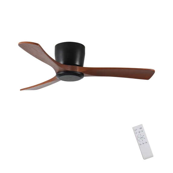 Ceiling Fans 42 Inch Ceiling Fan no light with Remote Control, Low Profile Flush Mount Ceiling Fan without Light,Noiseless Reversible DC Motor with Timer,Table Fans