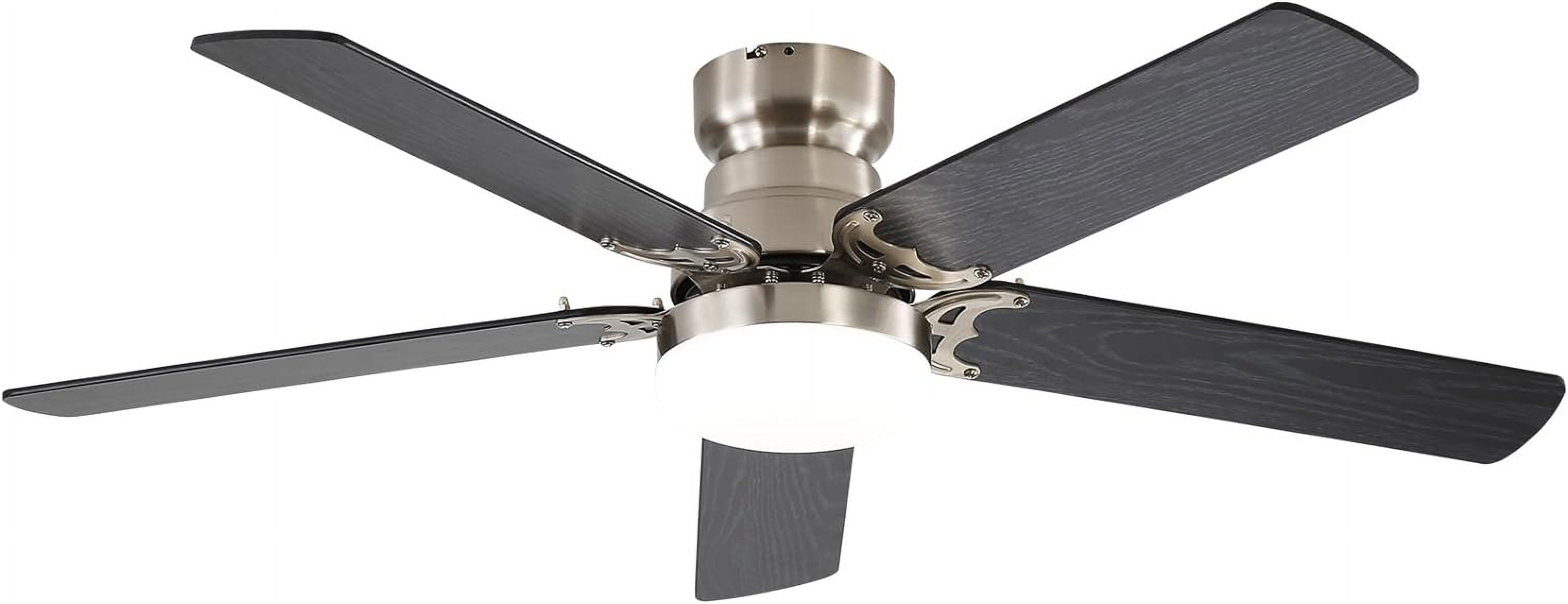 42 Inch Ceiling Fan With Lights, , LED Light, 5 Plywood Blades