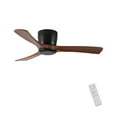 thumbnail image 1 of 42 Inch Ceiling Fan no light with Control, Low Profile Flush Mount Ceiling Fan without Light,Noiseless Reversible DC Motor with Timer, 1 of 5