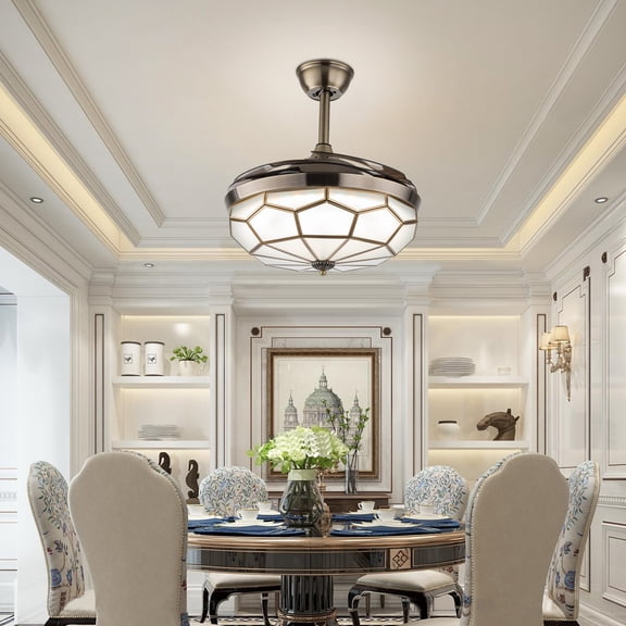 42 Inch Ceiling Fan with Light, Ceiling Fan Light with Remote Control, Modern Ceiling Fan Light For The Living Room, Dining Room, Hotel