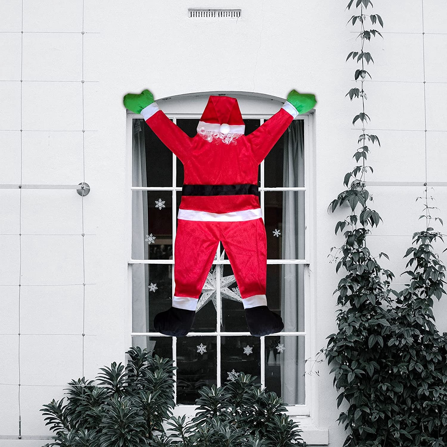 42 Inch Christmas Hanging Santa Claus Suit Indoor & Outdoor Climbing