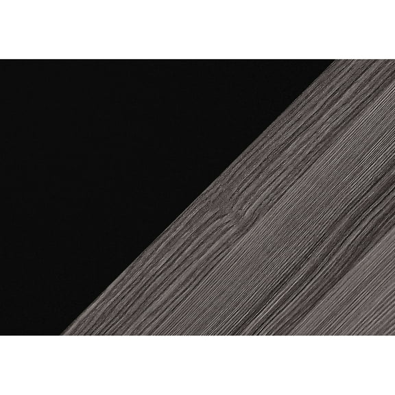 42 Inch Console Tv Stand With Storage, Functional For Bedroom - Black And Grey Laminate, Structure Modern Media Stand, Entertainment Center Shelves And Grey, Chic