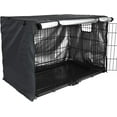 thumbnail image 1 of Dog Crate Cover 42 Inch - Double Door, Waterproof Dog Kennel Indoor,  Vent Window for Wire Crates (Black), 1 of 6
