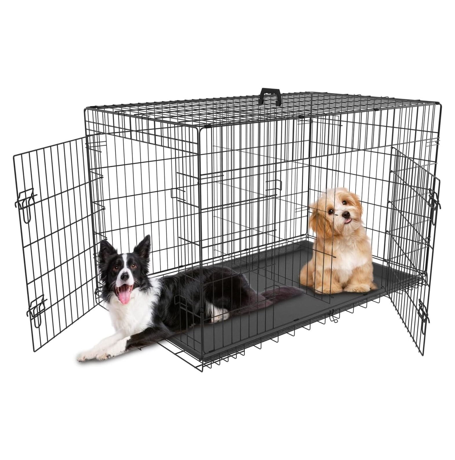 42 Inch Dog Crate for Medium Dogs Outdoor Dog Kennel Large Metal Wire