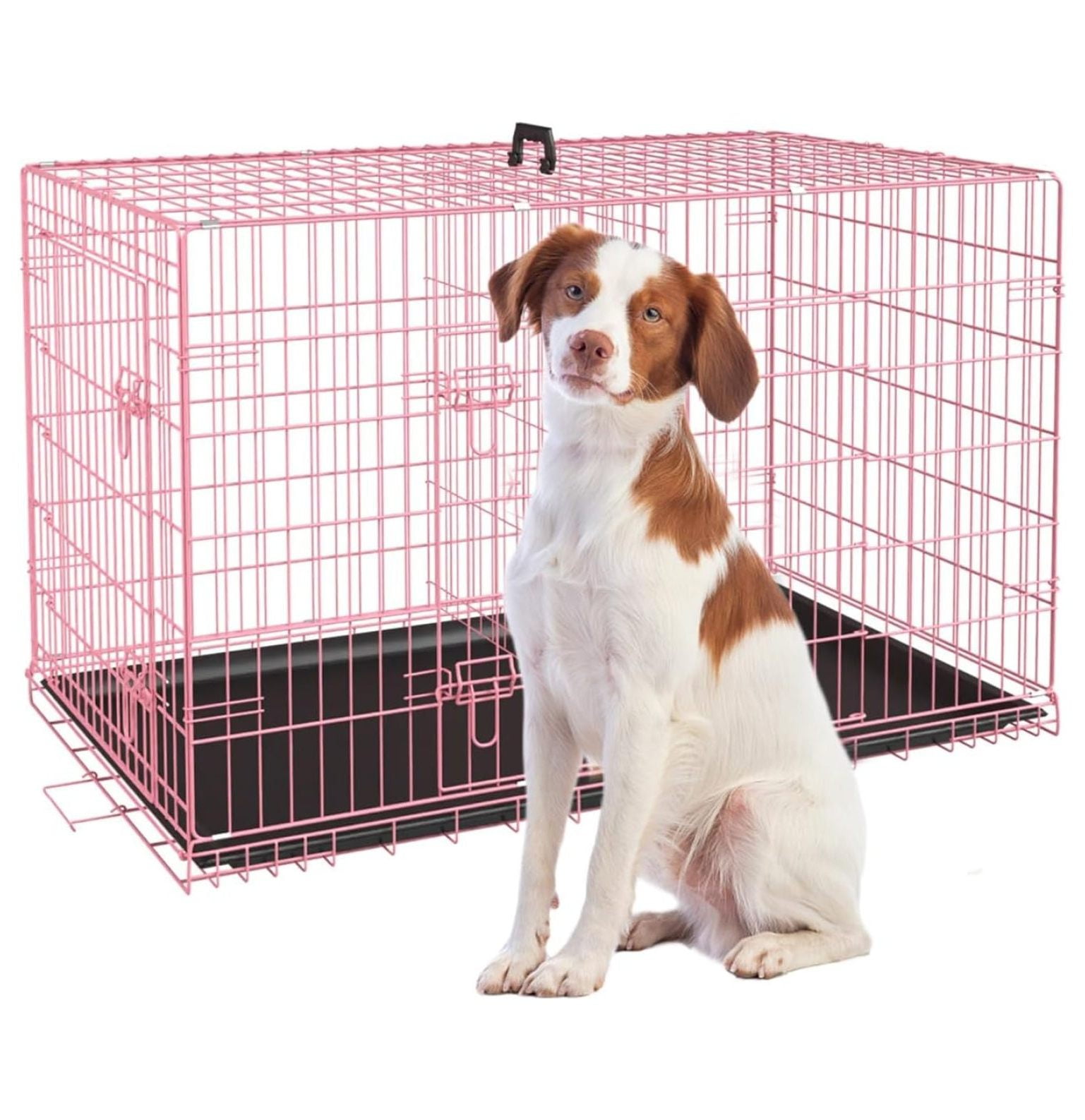 42 Inch Extra Large Dog Crate, Heavy Duty Dog Crates for Large Dogs, Metal Wire Folding Dog Cage