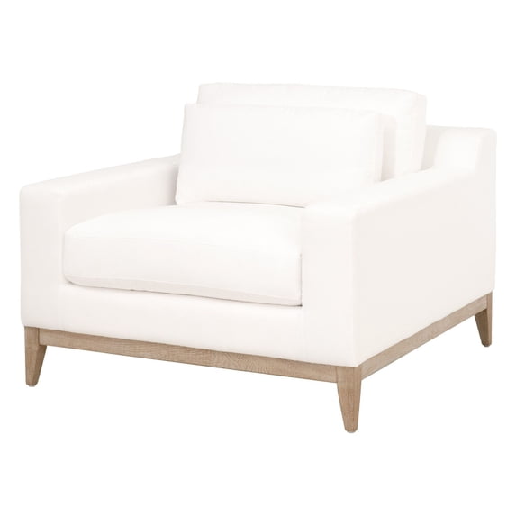 42 Inch Fabric Sofa Chair with Track Armrests, Cream
