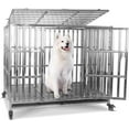 42 Inch Heavy Duty Dog Crates for Large Dogs, Stainless Steel
