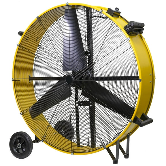 42 Inch High Velocity Industrial Drum Fan, 27300 CFM Heavy Duty Metal Floor Fan with 2 Speed Settings and Sturdy H-Frame Base for Factory, Warehouse, Garage, Barn, Commercial Use UL Listed