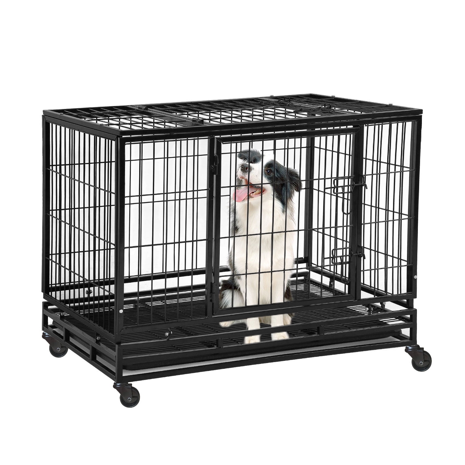 Small Dog Crate With Sturdy Wheels Reference: Walmart 42 Inch Sturdy Wire Dog Crate For Large Medium