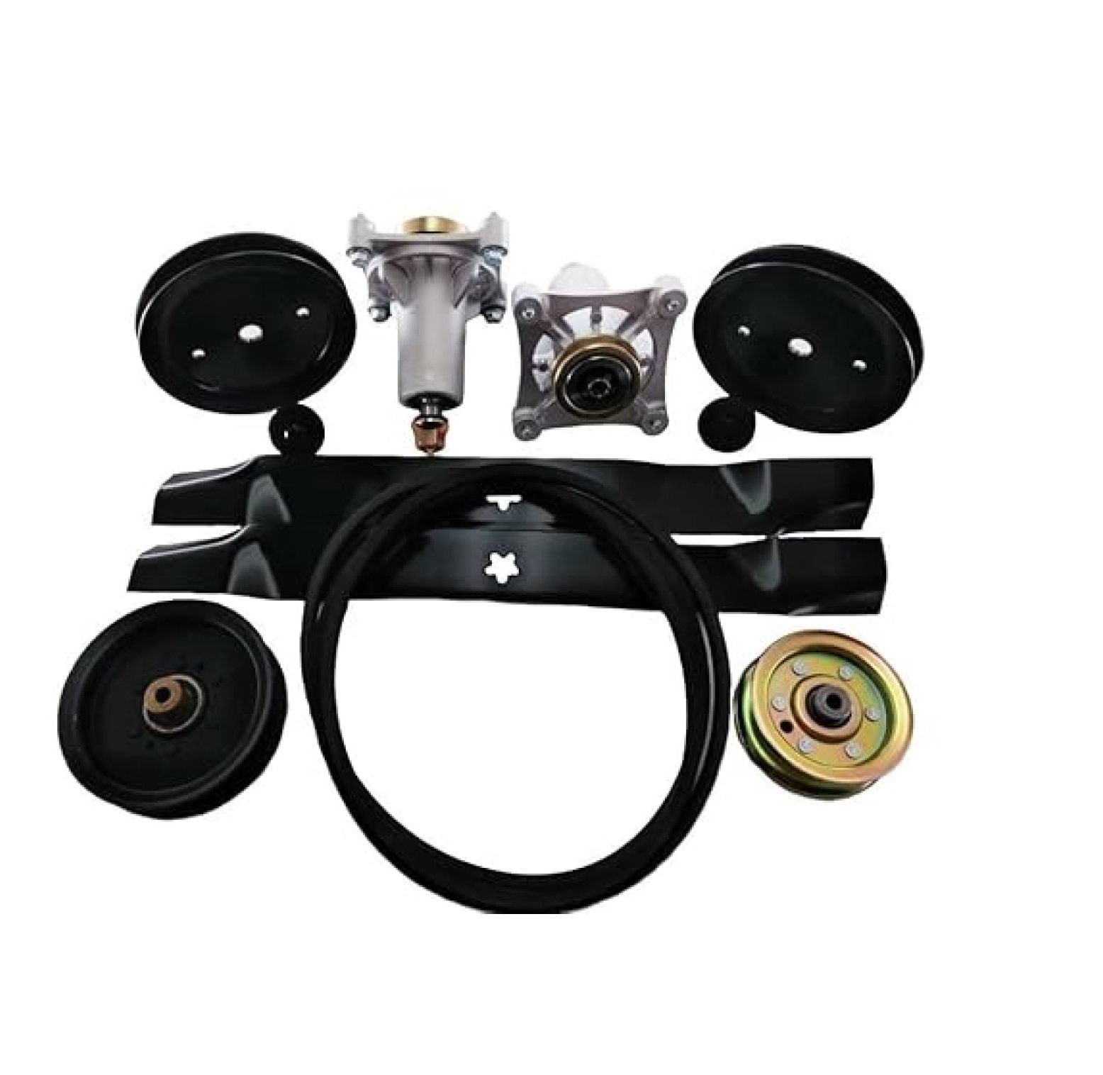 42 Inch Lawn Mower Deck Rebuild Kit Spindles, Pulleys, Blades