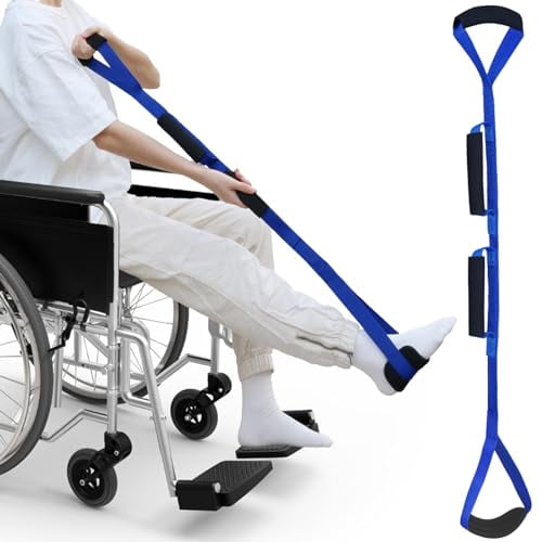 42 Inch Long Leg Lifter,Rigid Leg Lifter Strap With EVA Handgrips &Foot Loop,Leg Lifter After Hip Replacement&Knee Surgery Recovery Aids Kit,Leg Lifters Getting Legs In And Out Of Bed,Car,Wheelchair