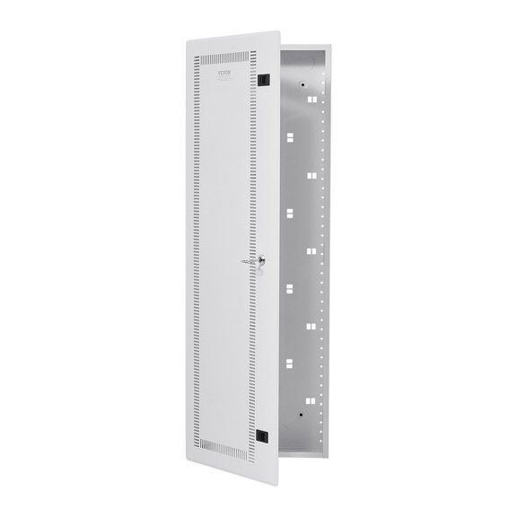 42 Inch Media Enclosure Structured Media Center with Vented Hinged Door Cable Management Box Structured Wiring Cabinet Recessed Electrical Box for Network Distribution