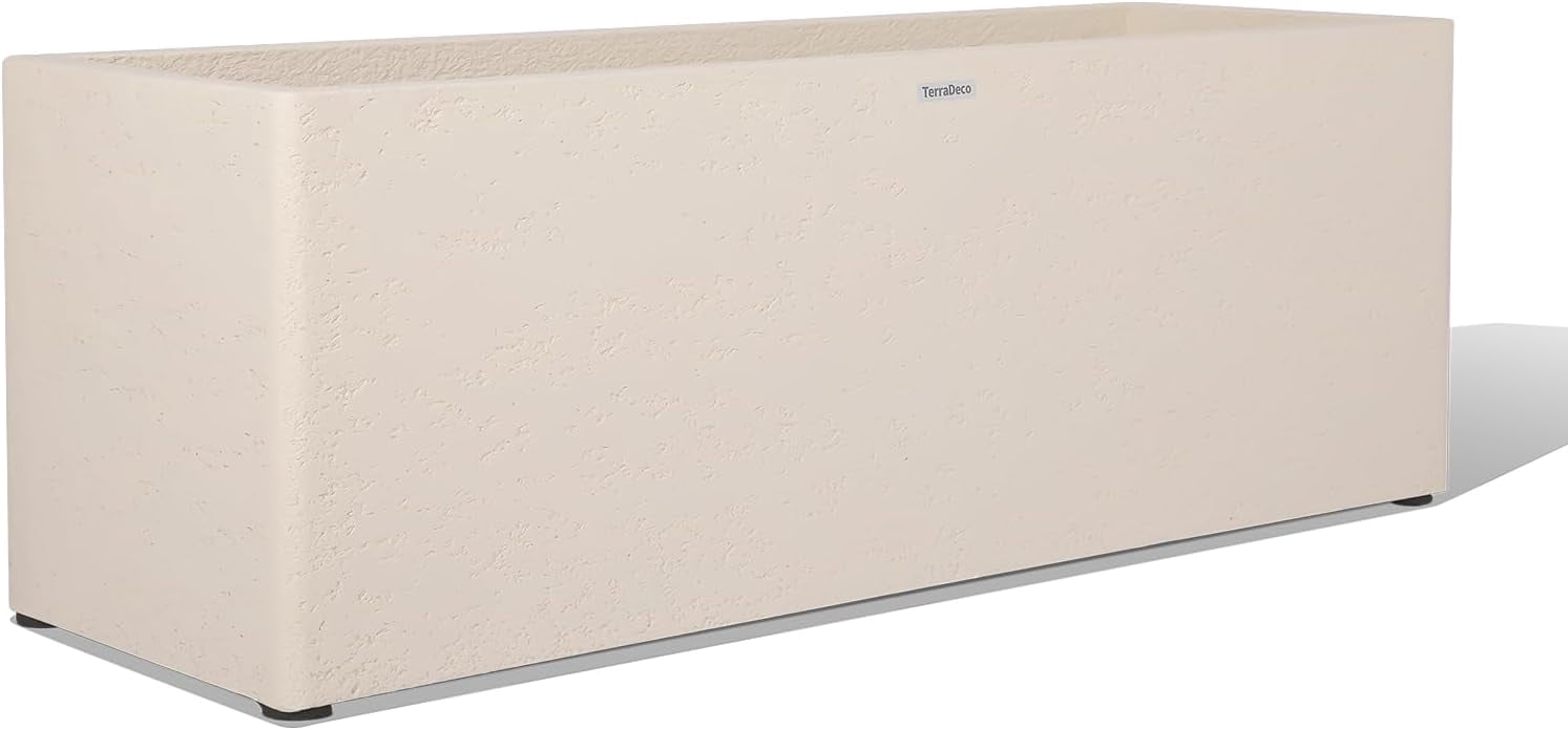 42 Inch Rectangular Concrete Planter（42Lx14Wx15H，58 Pounds）,Durable All ...