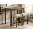 thumbnail image 1 of 42-Inch Rectangular Dining Table with 2 Stools - Spacious for Dining, 1 of 5