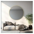 thumbnail image 1 of 42 Inch Round Bathroom Mirror, Metal Framed Wall Mirror for Hallway, Bedroom - Large Circle Mirror with Shatterproof Glass & Easy Install, 1 of 8