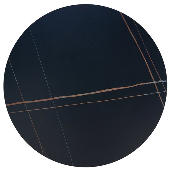42 Inch Round Black Granite Tabletop Sintered Stone Modern Luxury