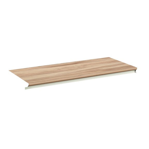 42 Inch Scratch Resistant Desk Bridge Extension Panel, Brown Engineered Wood Connecting Table Top for Home Office & Conference Collaborative Workspace