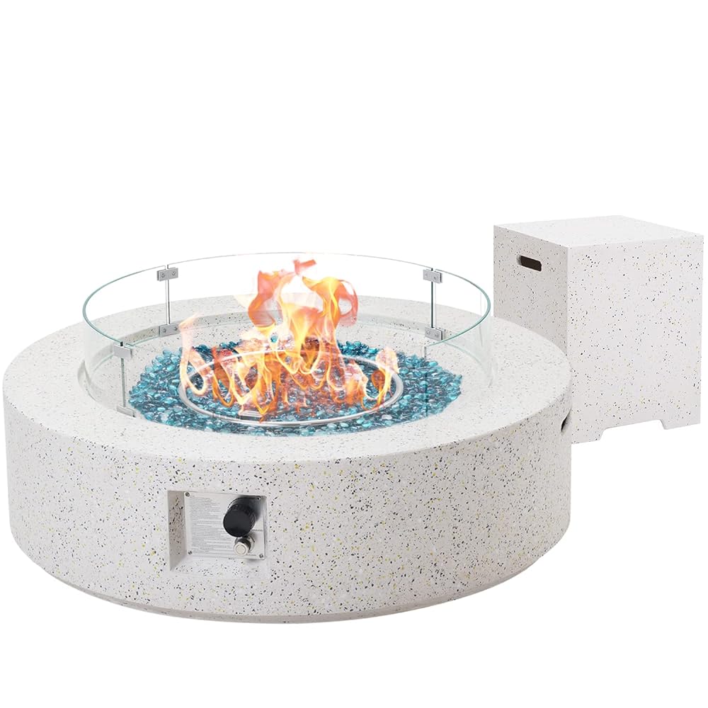 42 Inch Table For Outside, 50,000 BTU Round Concrete Outdoor Tables