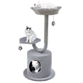 thumbnail image 1 of 42 Inch Tall Cat Tower with Curved Metal Supporting Frame for Large and Small Cats, 1 of 8