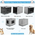 thumbnail image 1 of 42 Inch Thickened Dog Crate Cover with Mesh Windows Windproof Portable for Indoor/Outdoor Use, 1 of 5