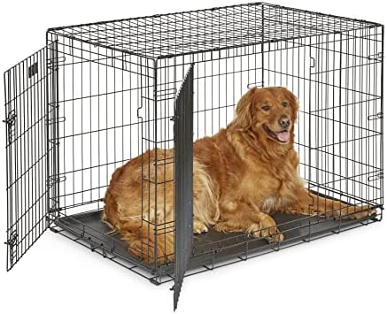 Curated visual reference: Visual Reference: 42 Inch Two Door Folding Dog Crate With Divider Panel