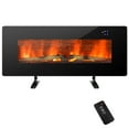thumbnail image 1 of 42 Inches Electric Fireplace, Freestanding & Wall-Mounted Electric Heater, 1400W Electric Fireplace with Timer, Remote Control, Touch Screen, 7 Flame Colors, Overheating Protection, 1 of 8