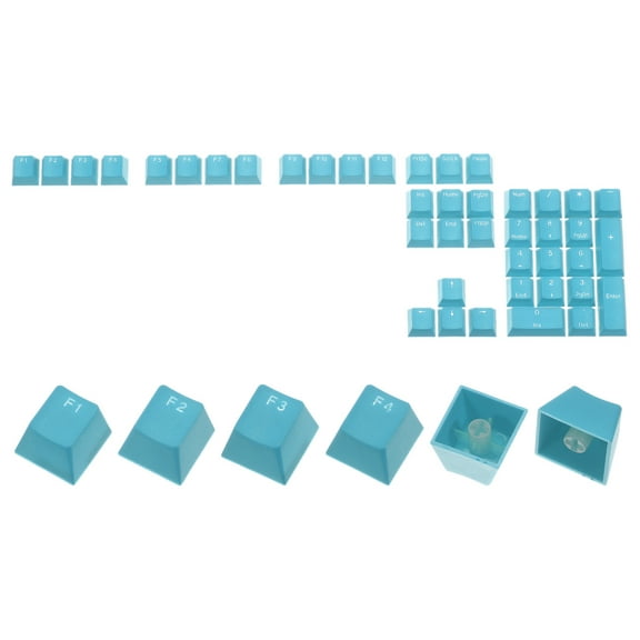 42 Key PBT Keycap Set OEM Profile Backlit Double Shot 60% for Keys Mechanical Keyboard, Blue