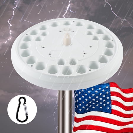 42 LED Solar Powered Flag Pole Flagpole light Waterproof for Outdoor Camping & Garden Decorate, Solar Lights Poles