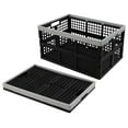 thumbnail image 1 of 42 Liters Large Collapsible Crates Bins, 2-packs Plastic Foldable Storage Crates Baskets, 1 of 7