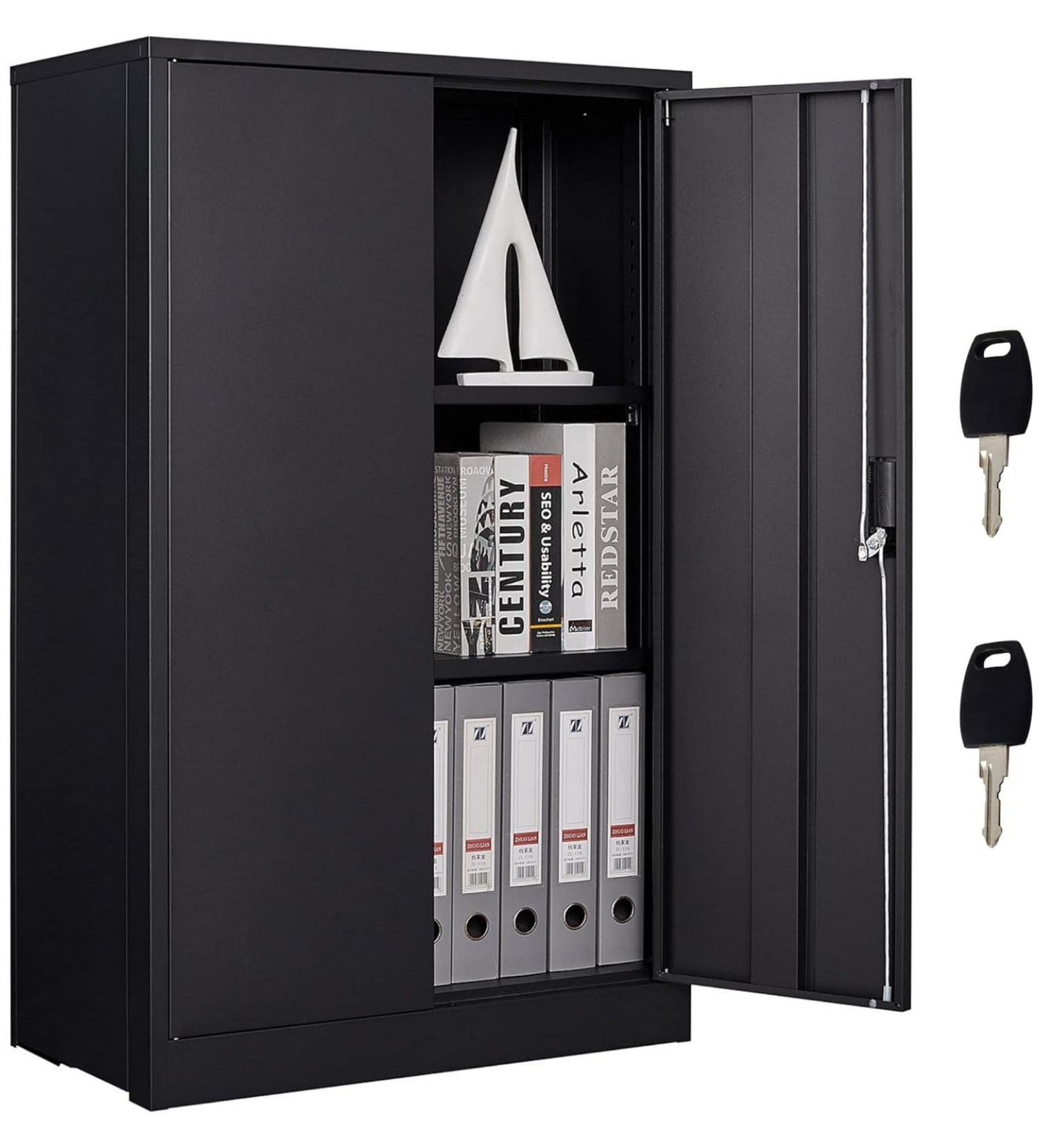 42" Metal Storage No Assembly Required, Lockable Garage