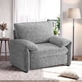 thumbnail image 1 of ROGALIS 42" Accent Chair with Padded Arms,Modern Oversized Chairs for Living Room,Chenille Comfy Armchair,Gray, 1 of 7